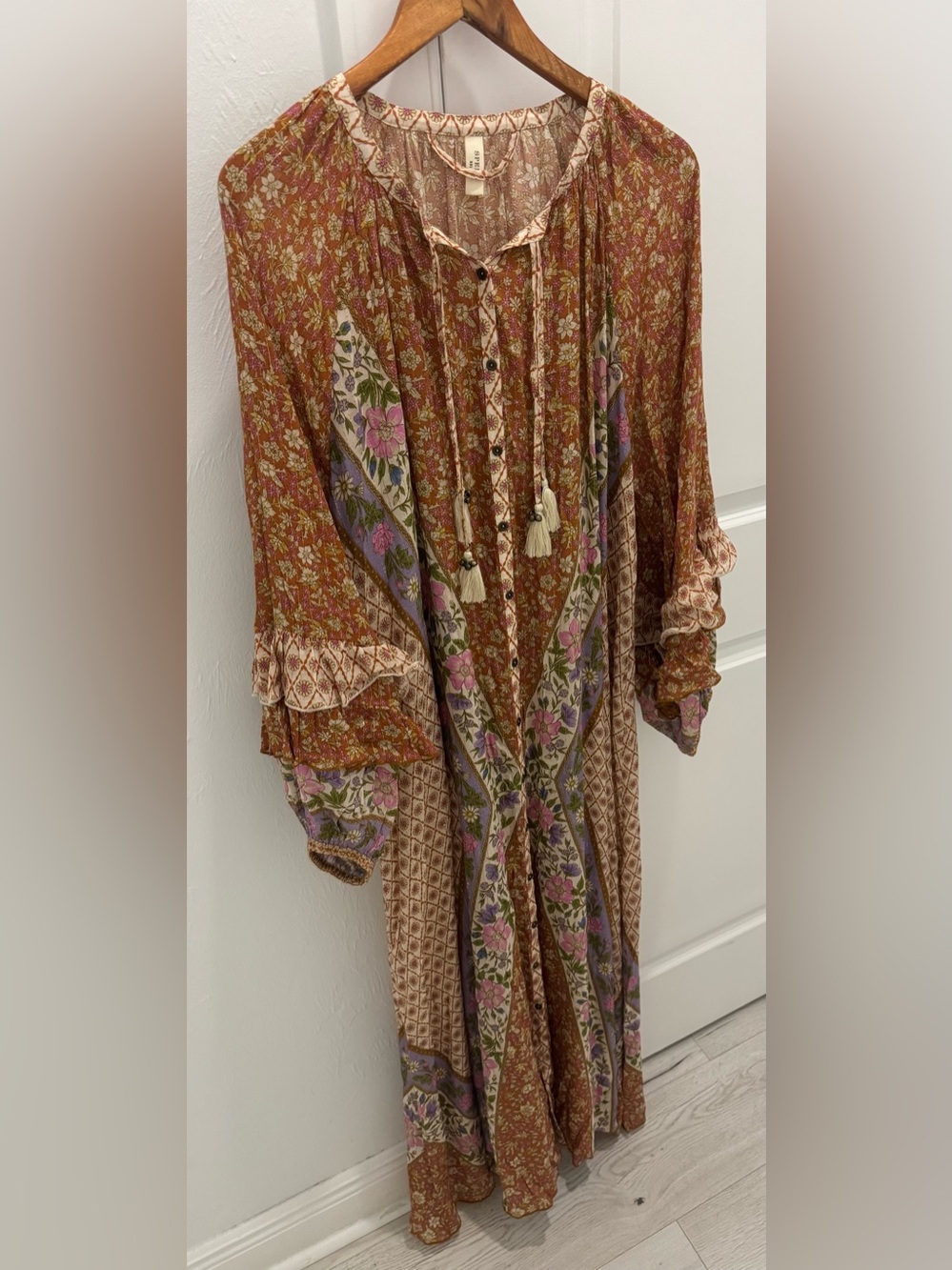 Spell & The Gypsy Collective Brown Floral Maxi Dress XXL